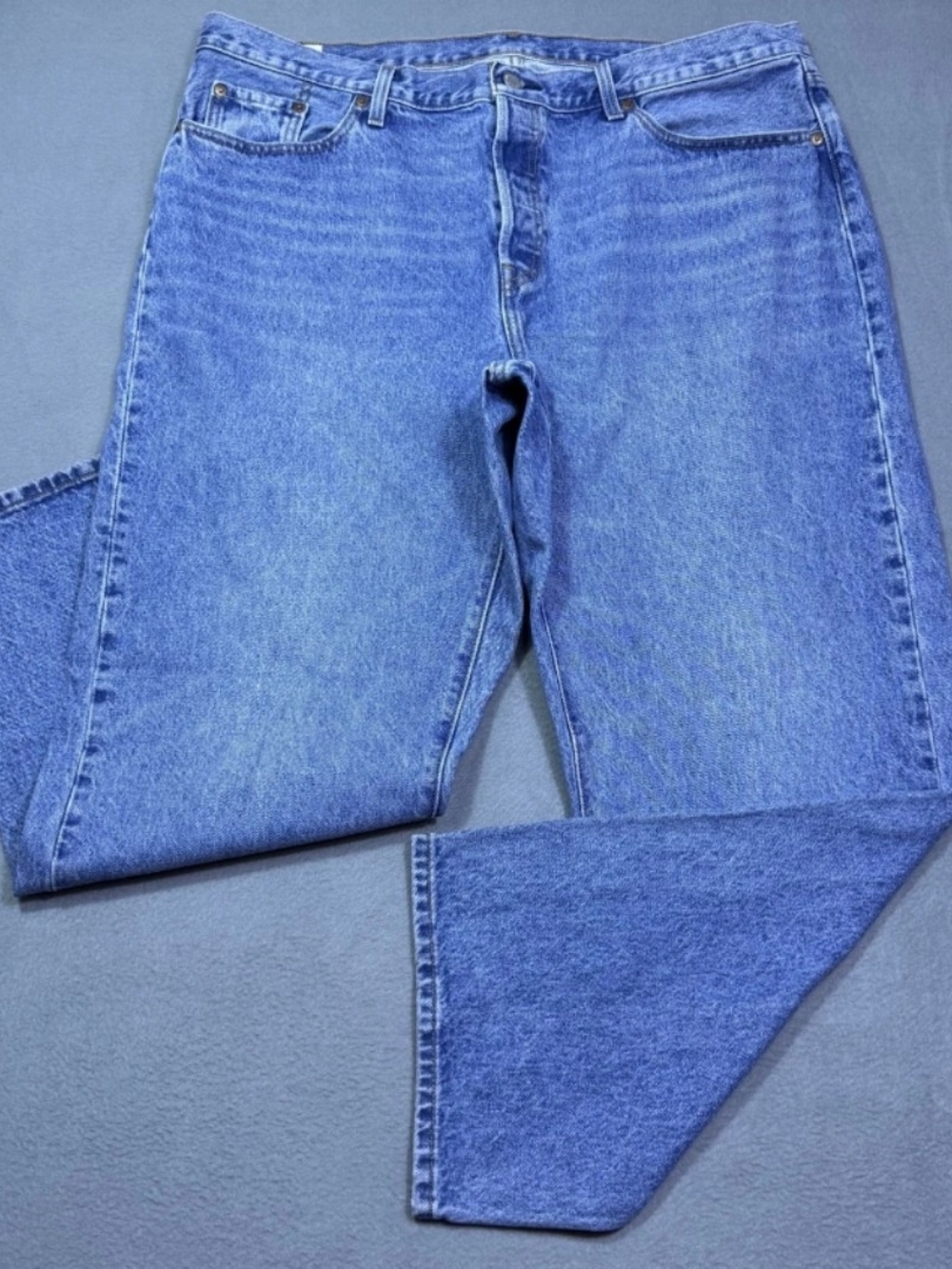 🔥 501 Levi's Women's  Button Fly Straight-Leg Jeans in Blue Denim